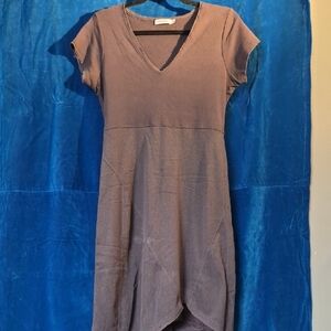Sandwich V-Neck Short Sleeve A-Line Dress